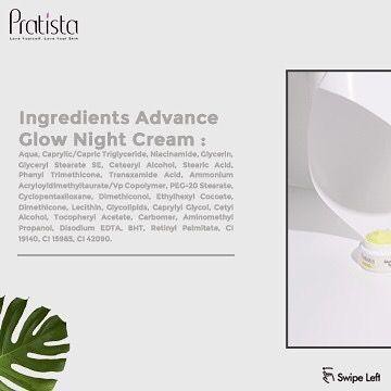 Pelembab Wajah Pratista Cream Malam Advance Glow Night Cream Skincare Pencerah Wajah Glowing Krem Malam Ori BPOM