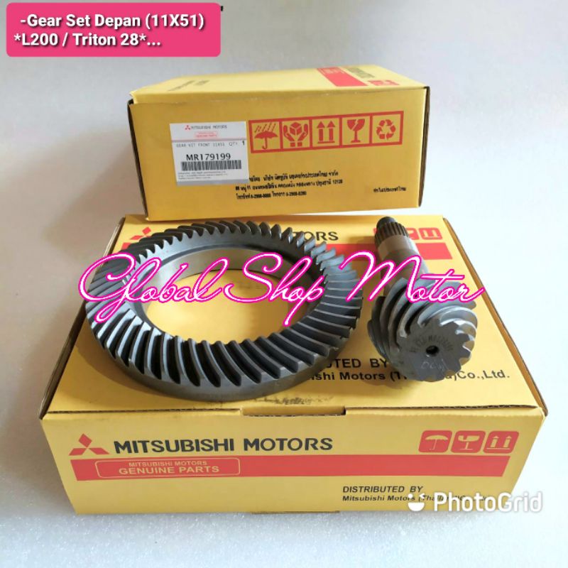 gear set l200 mega cabin depan 11x51 crown wheel pinion l200 mega cabin depan 11x51