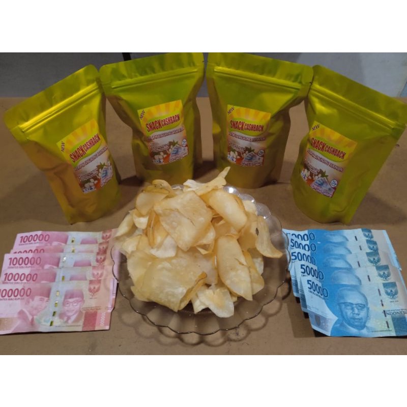 

SNACK CASHBACK KERIPIK SINGKONG BERHADIAH UANG TUNAI DAN EMAS 24K
