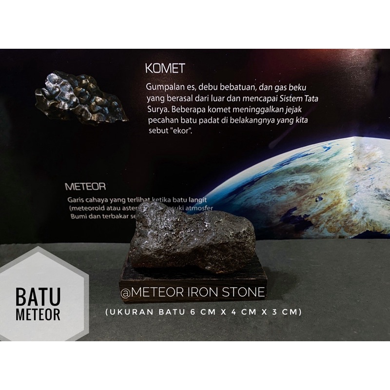 Meteor Iron Stone A3 atau Batu Meteor atau Batu Asteroid atau Meteorite atau Meteor Besi