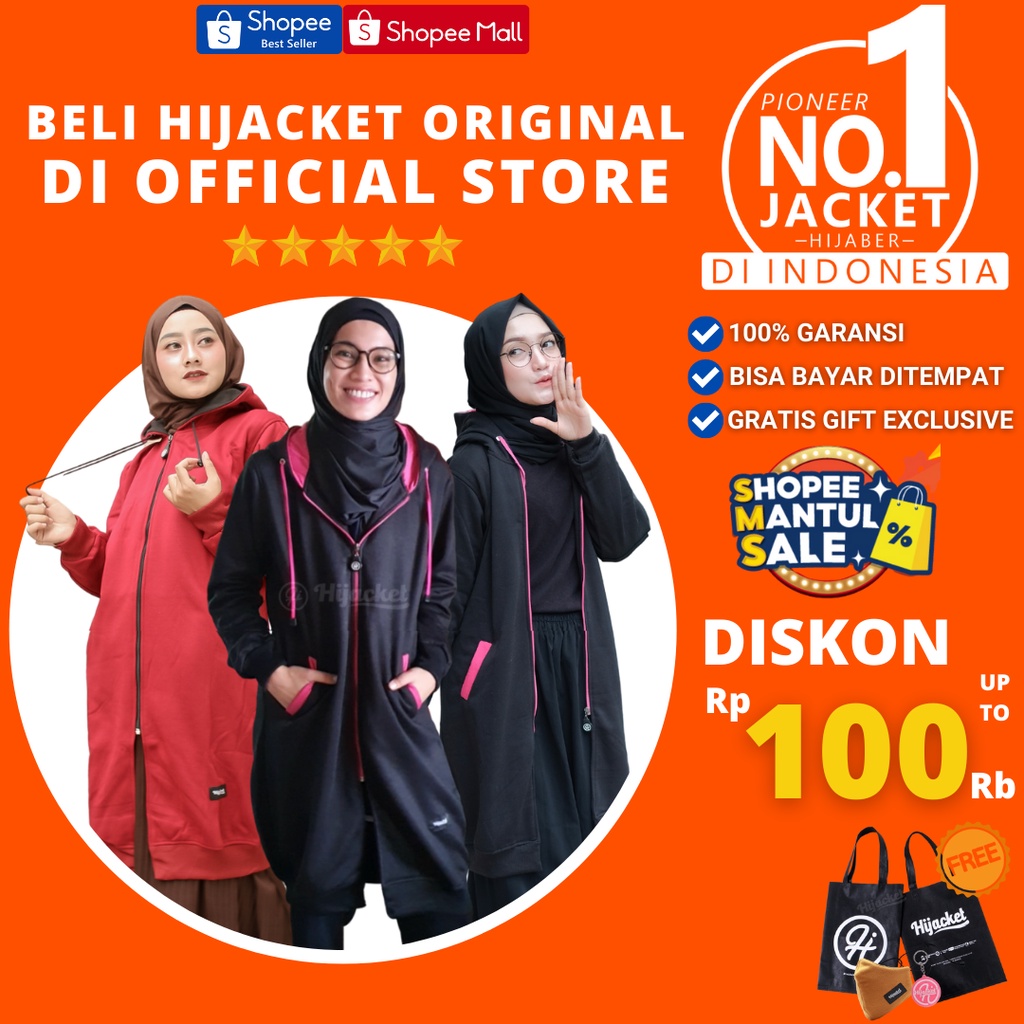 ✅BEST SELLER✅ Hijacket BASIC Original Jacket Hijaber Jaket Wanita Muslimah Azmi Hijab Hijaket