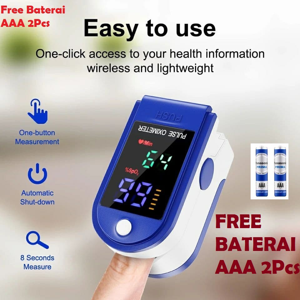 Pulse Oximeter Alat Ukur Kadar Oksigen Pengukur Detak Jantung Oxymeter Pulse