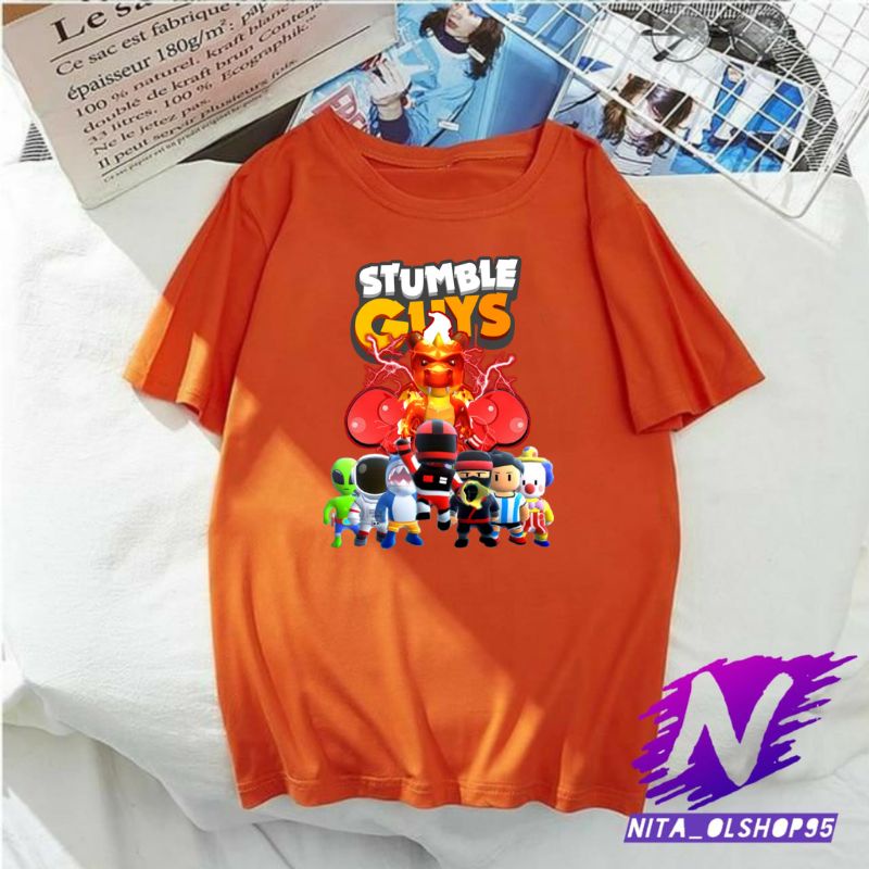 baju anak kaos anak atasan anak laki laki dan perempuan kaos stumble guys naga elektron