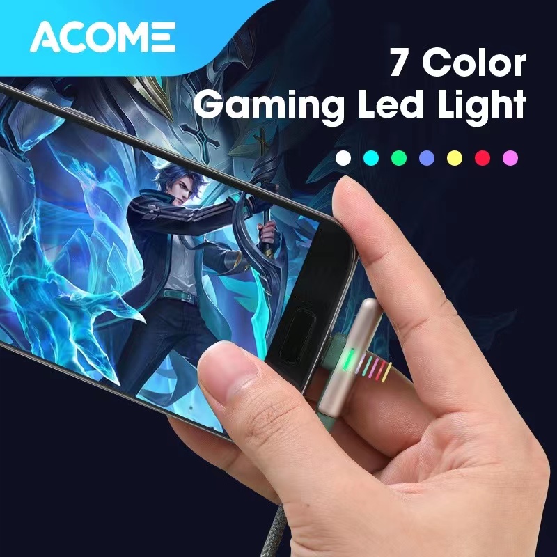 ACOME Gaming Cable Data Fast Charging Kabel Data Micro USB QC3.0 2.4 A Garansi 1 Thn AWM010S