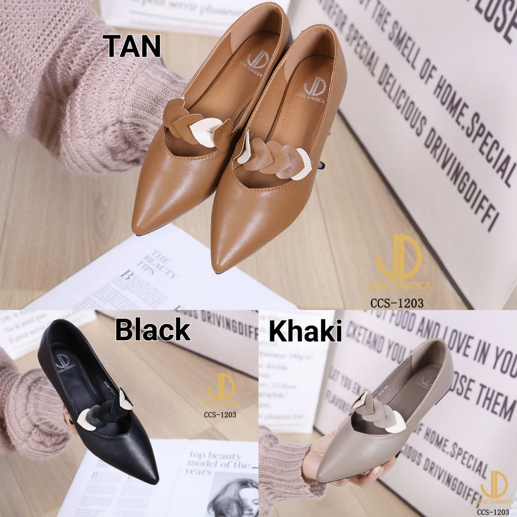 JOSE DAROCA Flat Shoes Kulit Halus # CCS-1203# Original