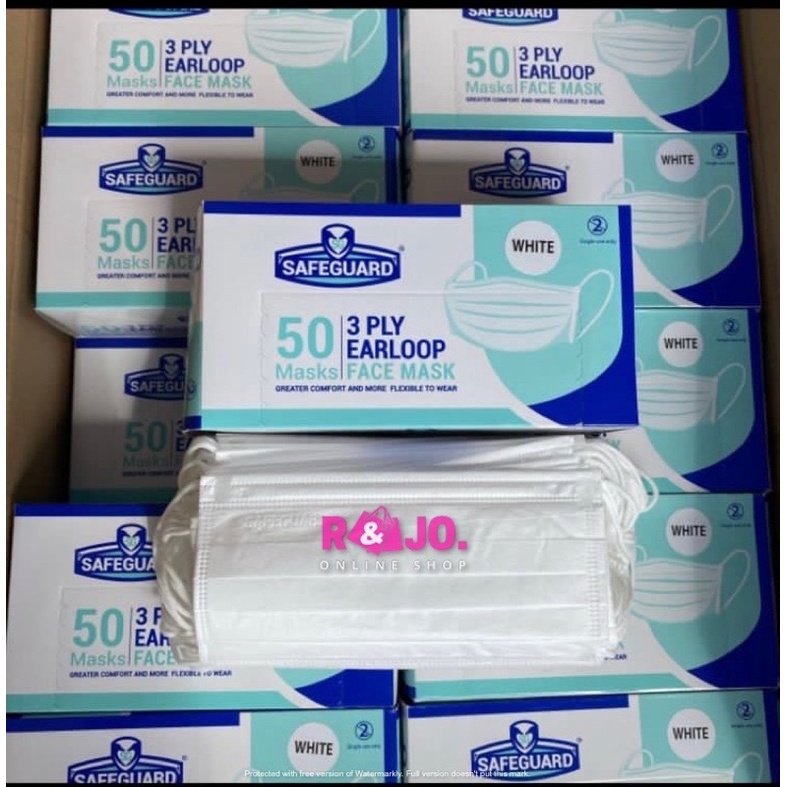 Masker SafeGuard earloop 3ply by isi 50 pcs