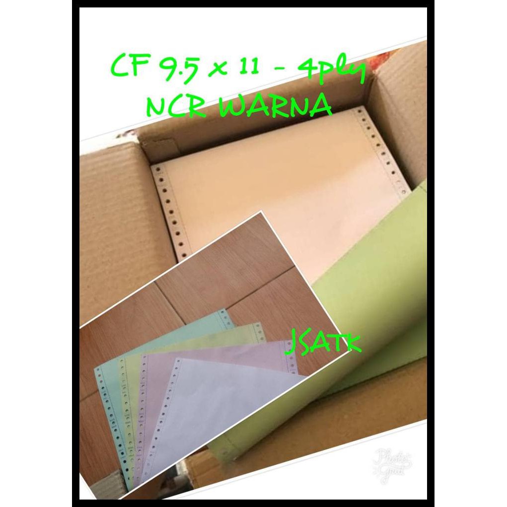 

BEST SELLER KERTAS CONTINUOUS FORM NCR 4 RANGKAP UKURAN KWARTO/A4 NCR WARNA !!!!