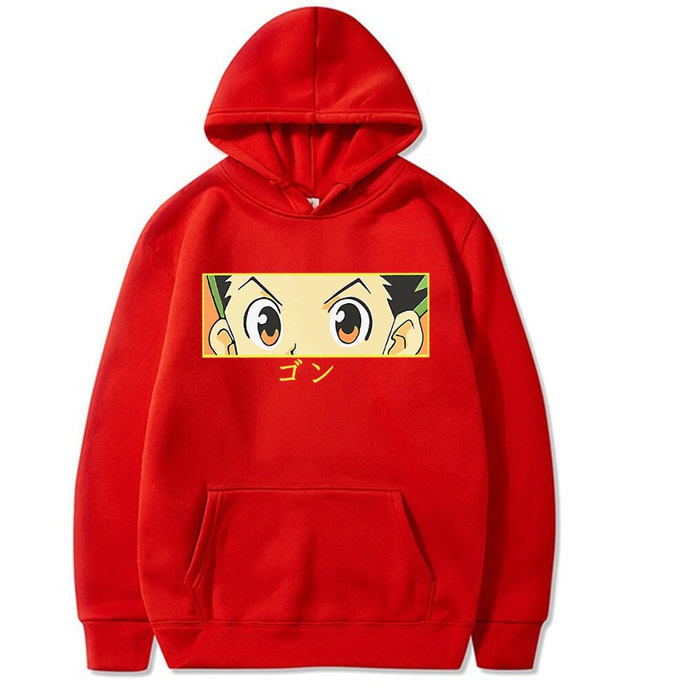 Sweater GON EYE Hoodie Anime HXH Jumper Pria Wanita Bahan Fleece Ukuran S M L XL XXL XXXL