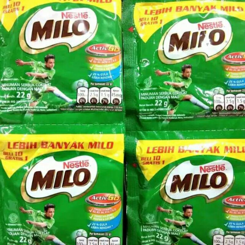 

MILO active go 22 gr/ renceng/sachet free 1