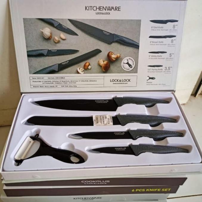 Lock n Lock Exclusive Kitchen Knife Set (isi 5 Pcs)