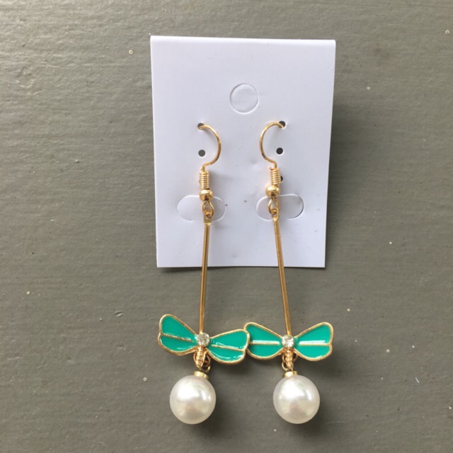 ❤️[READY] Anting Gantung Wanita Fashion Pita Mutiara Juntai Panjang