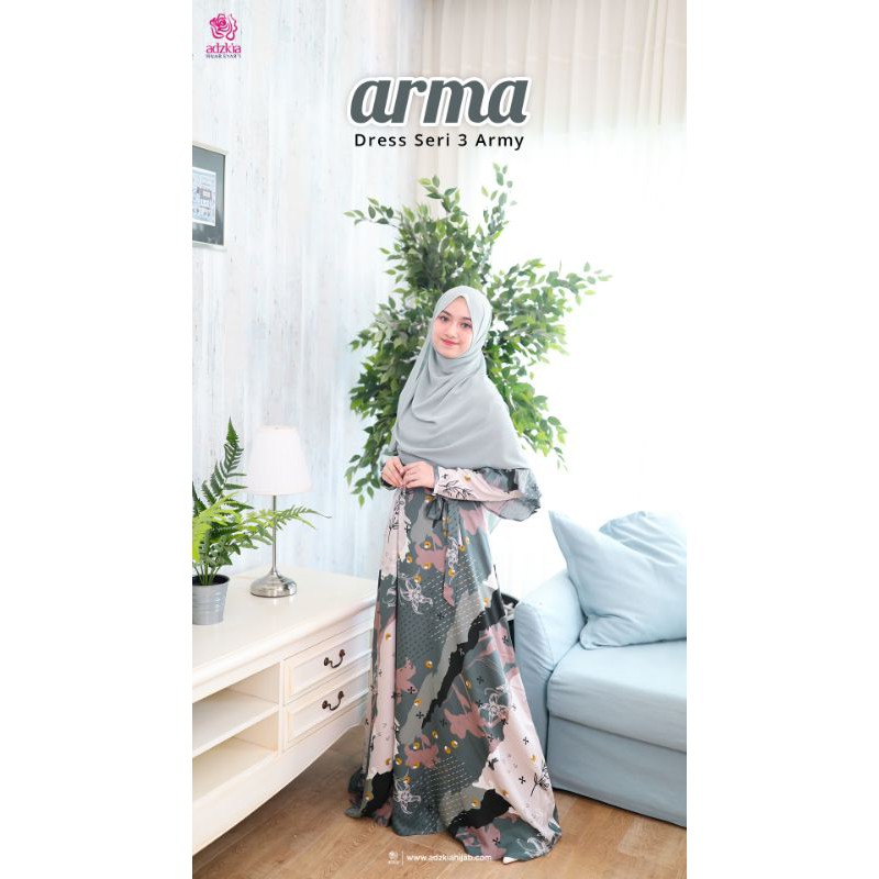 ARMA DRESS SERI 3 ARMY By ADZKIA HIJAB