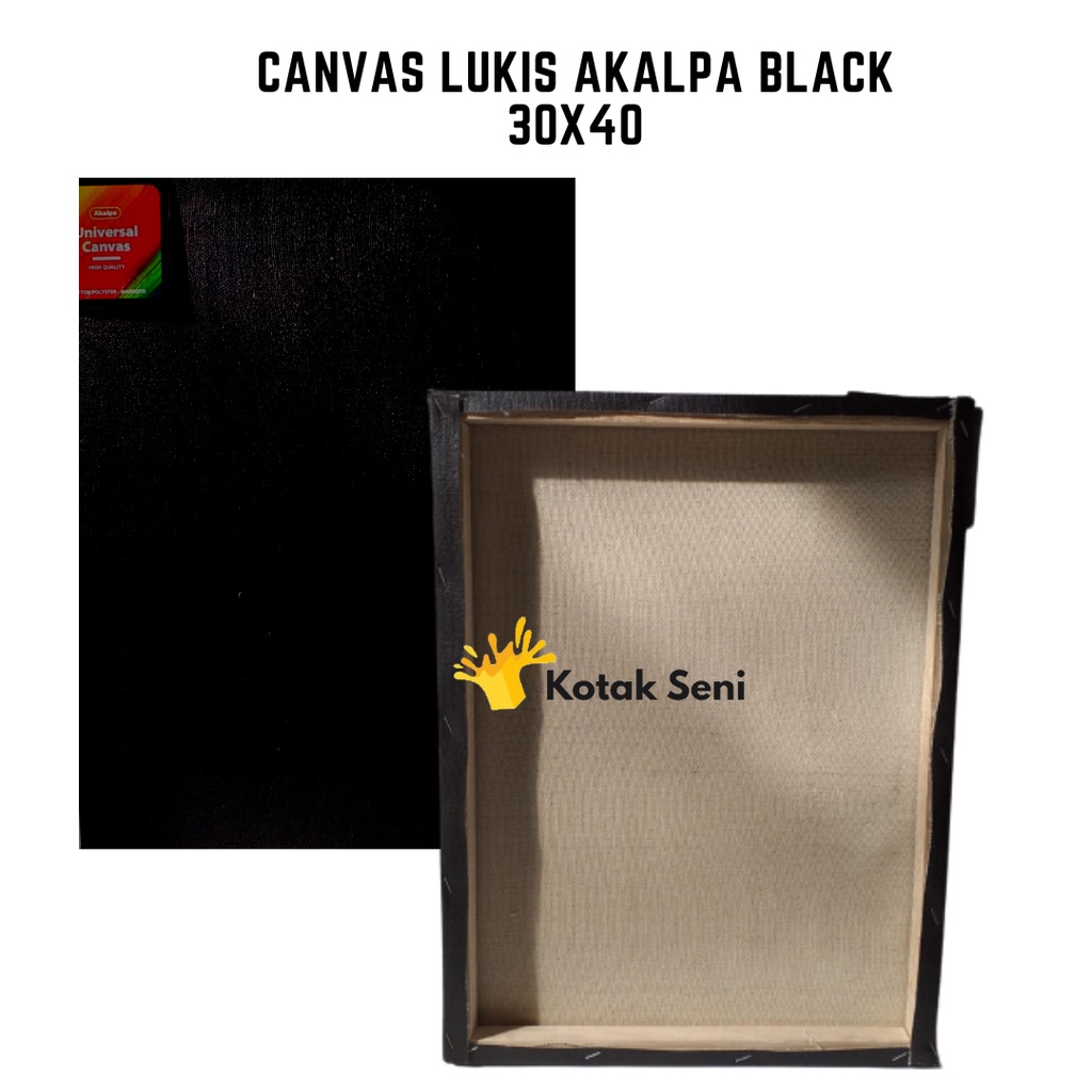 

CANVAS HITAM AKALPA 30X40 / Kanvas Lukis Hitam 30x40 CM / Canvas Black 30x40 CM