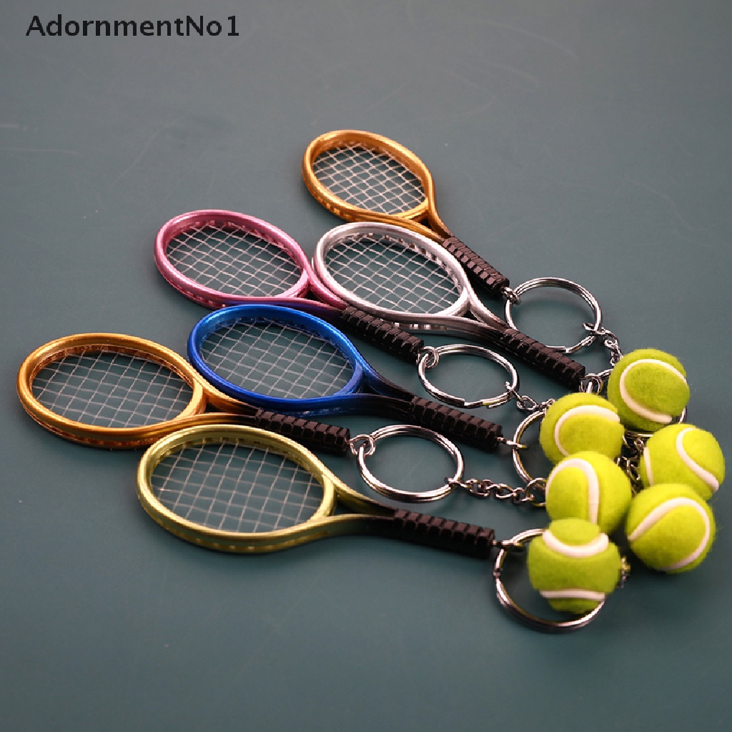 (AdornmentNo1) Gantungan Kunci Raket Tenis Mini Lucu Untuk Hadiah