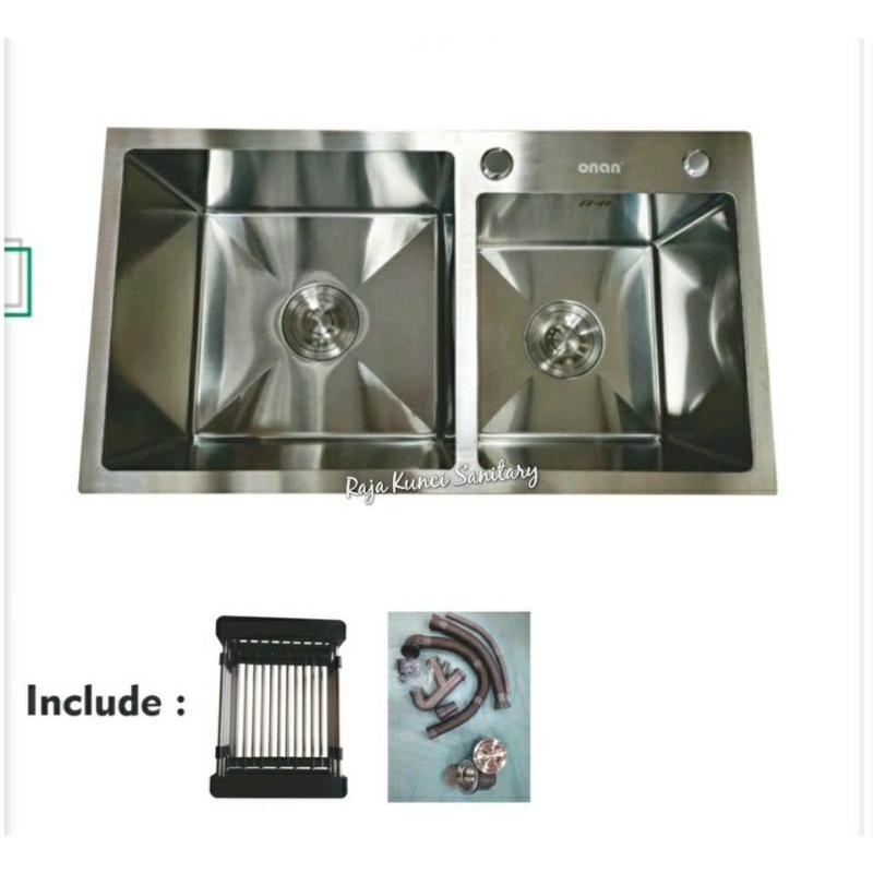 Kitchen Sink ONAN 7541 Stainless/Paket Lengkap Kitchen Sink Onan 7541