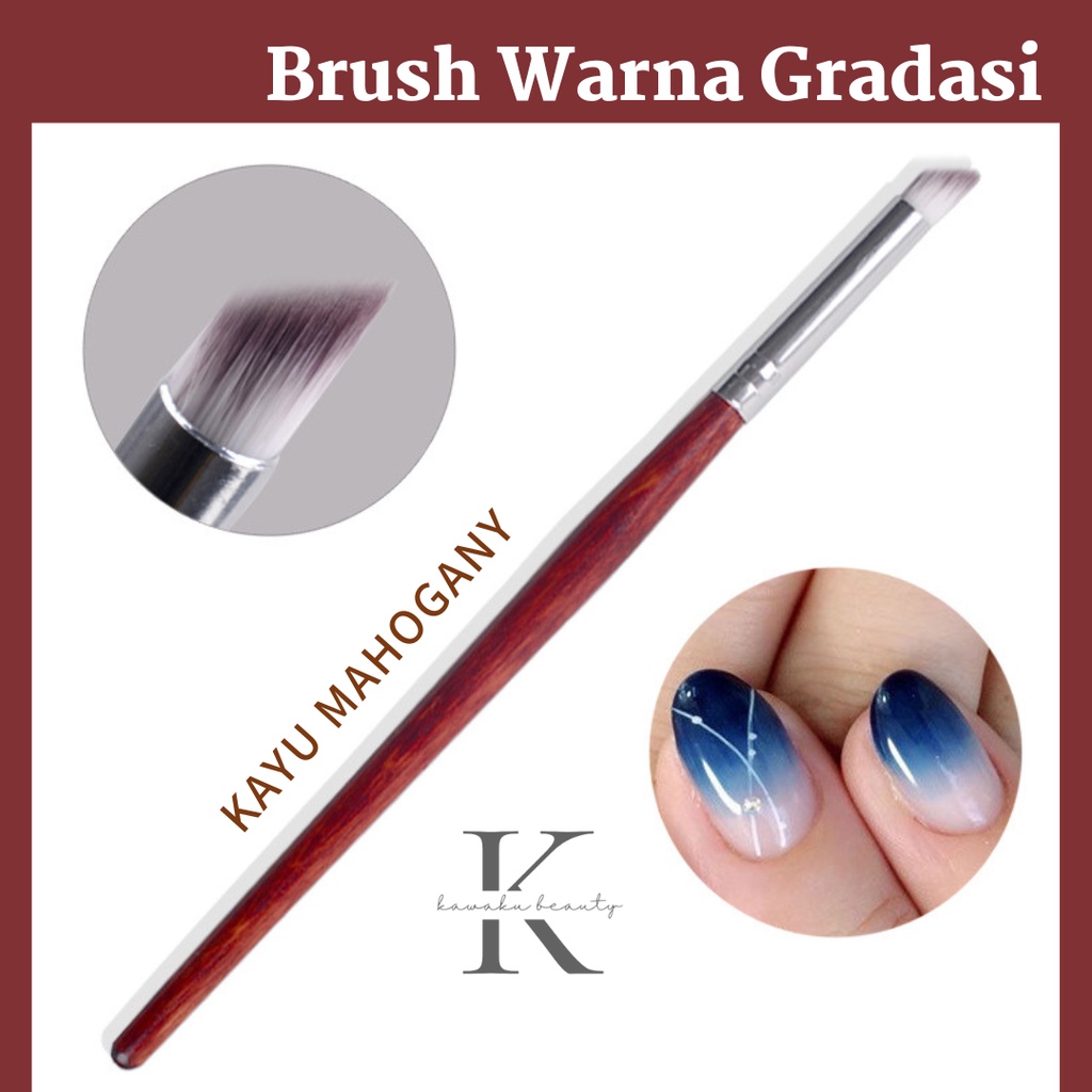 Brush Kuas Kutek Gel Polish Nail Art Round Angled NP-57
