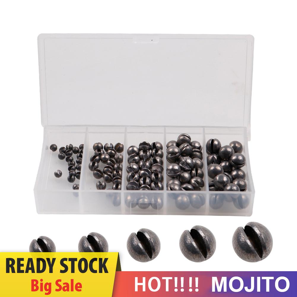 100pcs / Kotak Klip Umpan Pancing Bentuk Bulat