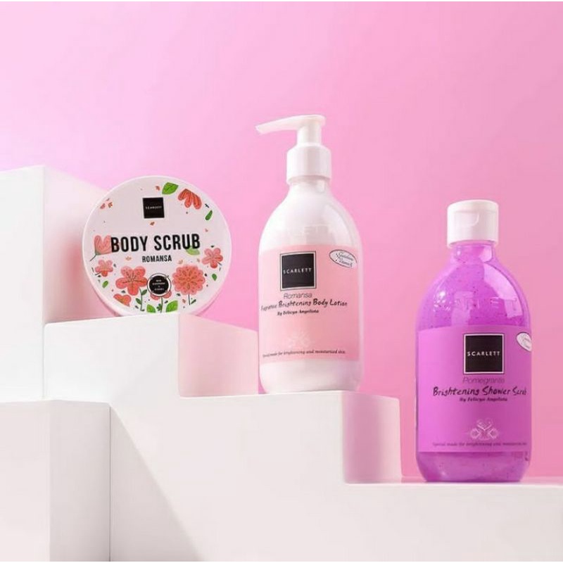 [PROMO] PAKET HEMAT SCARLETT WHITENING BODY CARE 3in 1 PEMUTIH BADAN Handbody Lotion Ampuh