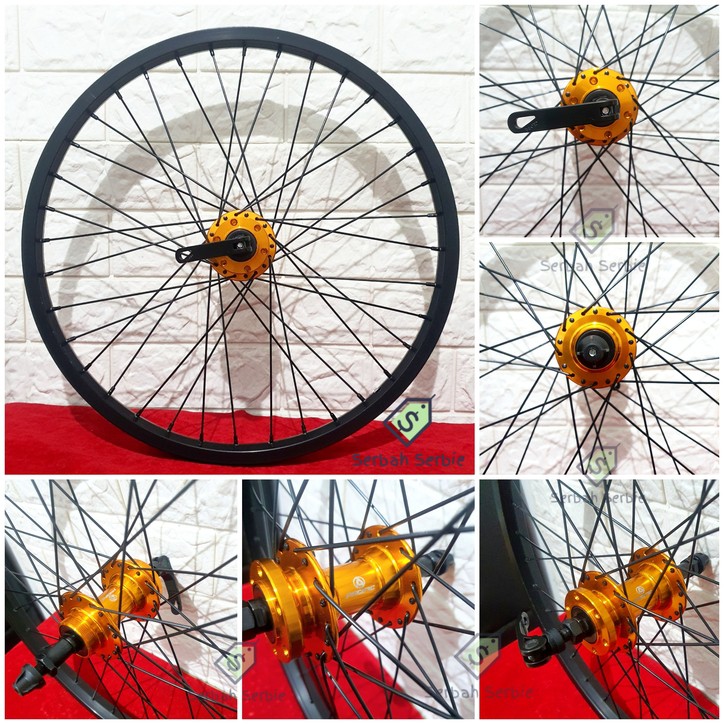 VELG SEPEDA 20" CAKRAM DISC BRAKE REM DISC RODA SEPEDA 20 INCH ALLOY WHEELS SET LIPAT MINION BMX BIK