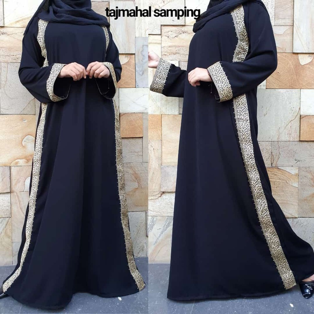 gamis turkey - busana muslim - jubah anak dan dewasa - abaya terbaru tajmahal samping (BR155)