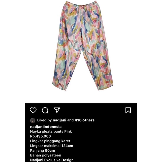 Nadjani Hayka Pleats Pants Pink