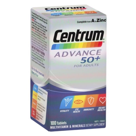Centrum Advance 50+ 100 Tablets