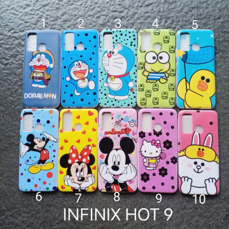 Case infinix Hot 9 motif cewek ( 3 motif ) soft softcase softshell silikon cover casing kesing housing