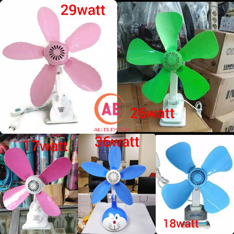 Kipas Angin Jepit kyzuku 3 in 1 17 Watt &amp; 18 Watt &amp; 26 Watt &amp; 29 Watt ( Duduk- Jepit &amp; Dinding )