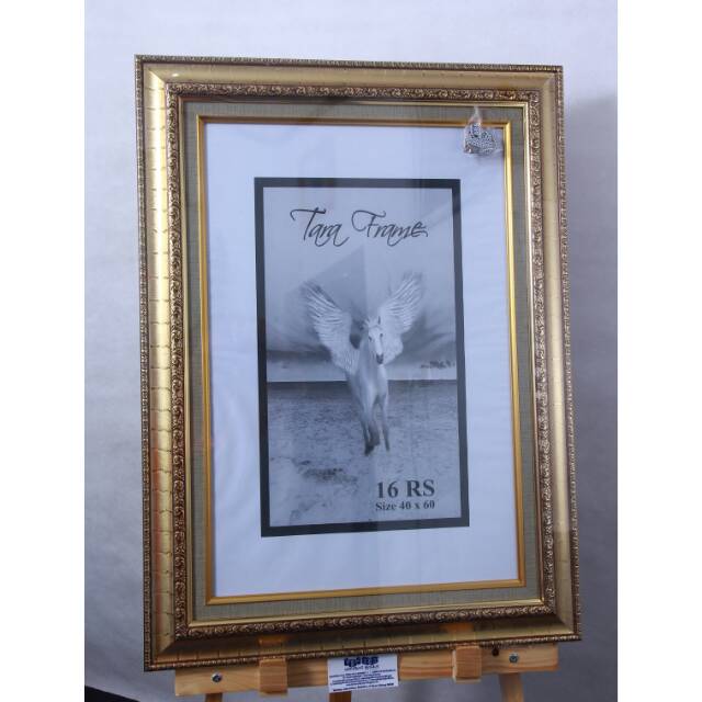 Bingkai frame pigura foto ukuran 16RS 40X60 cm ukir double linen NSB71