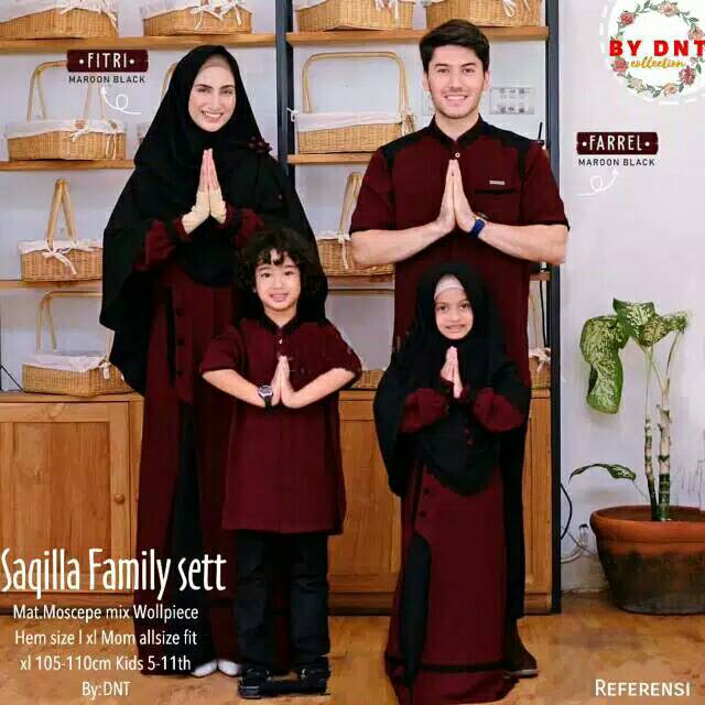 Gamis couple keluarga gamis family set jannah