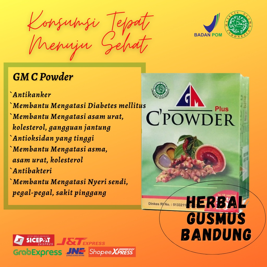 

Herbal / Gusmus /Herbal / GM C Powder / Herbal Diabets / Untuk Asma