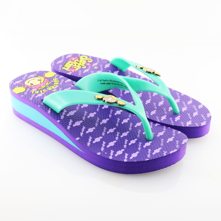 Surfer Girl SG 110 Ungu - Sandal Wedges Wanita Edisi Terbatas