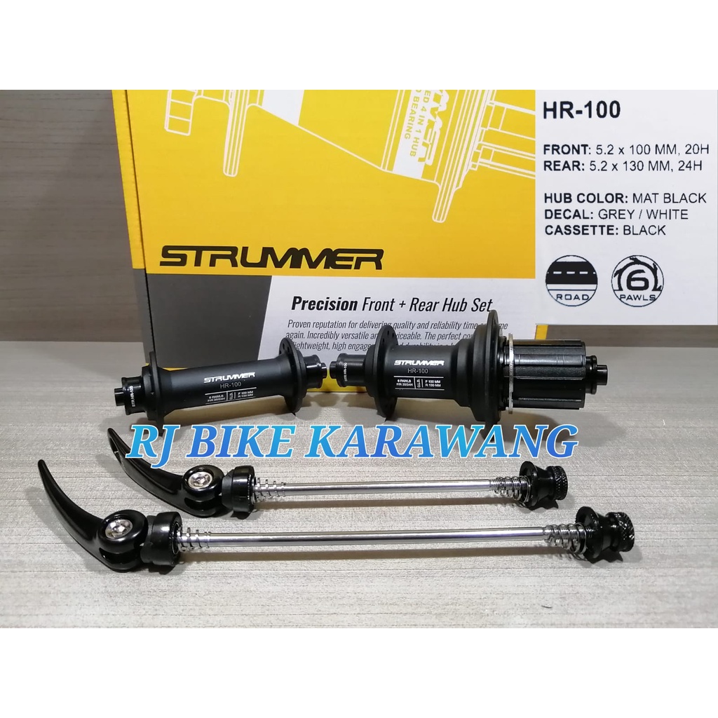 HUB STRUMMER HR-100 HR100 HR 100 ROAD  (F20/R24H, 6 PAWLS) SUPER RINGAN