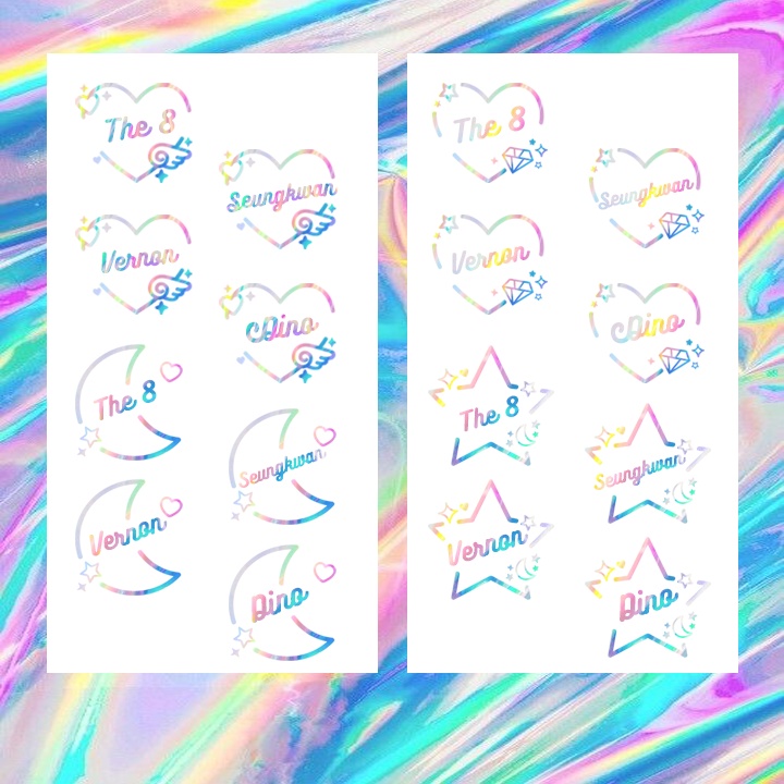 (MIN. 3PCS) STICKER SEVENTEEN HOLOGRAM DECO FANMADE STIKER HIASAN LIGHTSTICK LAPTOP HANDPHONE