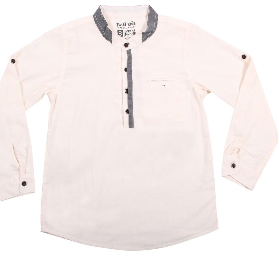 MDN.19My22ᵞ– Twist Kids Koko - Arsyad Off White, Baju Muslim Lengan Panjang Reguler - DEFFECT