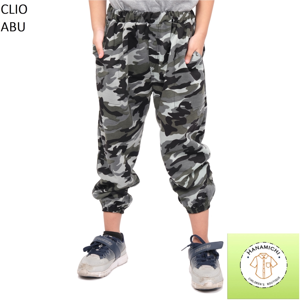 Hanamichi CLIO Celana Jogger / Joger Anak Motif Camo