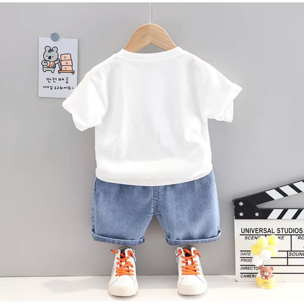 PROMO-SETELAN ANAK PAKAIAN ANAK 1-5 TAHUN SETELAN ANAK LAKI LAKI FASHION ANAK LAKI LAKI SETELAN BAJU KAOS ANAK CELANA DENIM  FASHION BAYI &amp; ANAK TERBARU  SETELAN ANAK KEKINIAN SETELAN CROCO LOOK DENIM