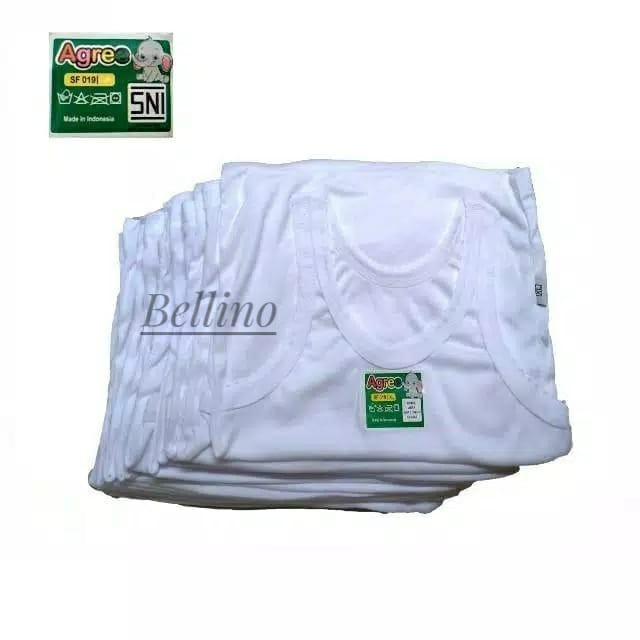 Singlet Anak Kecil Balita Agree Unisex Golden Nick Putih Polos Size S M L XL XXL Singlet Balita
