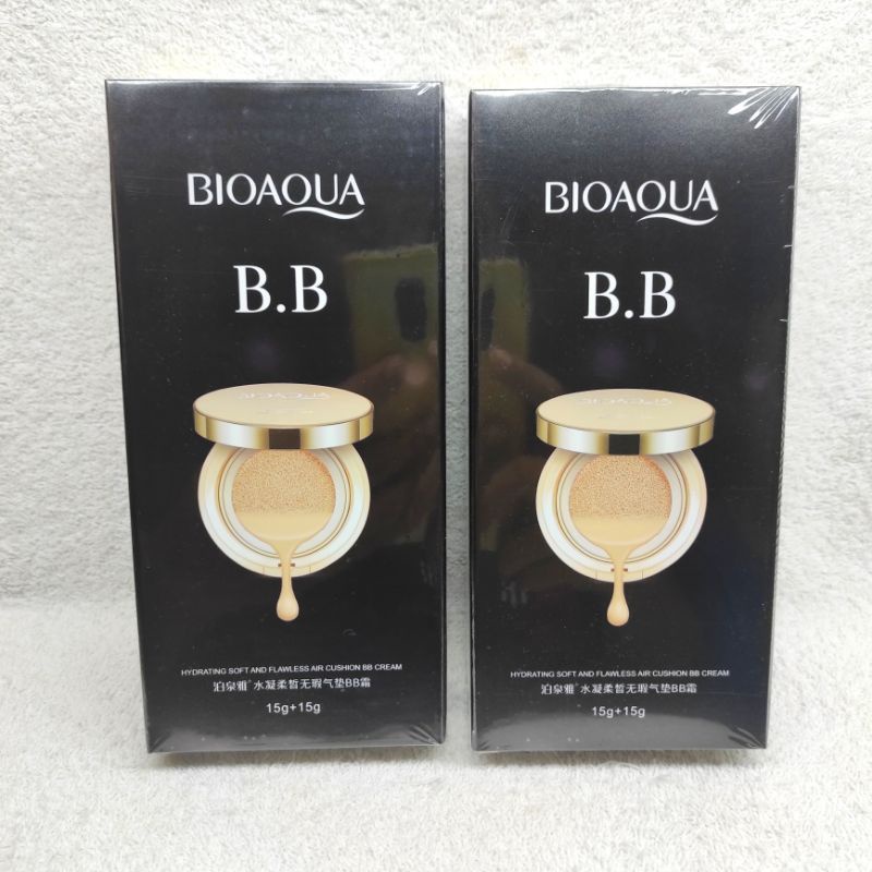 [COD] Bioaqua Hydrating Soft And Flawless Air Cushion BB Cream Mencerahkan Warna Kulit &amp; Membuat Kulit Lebih Natural - BPOM