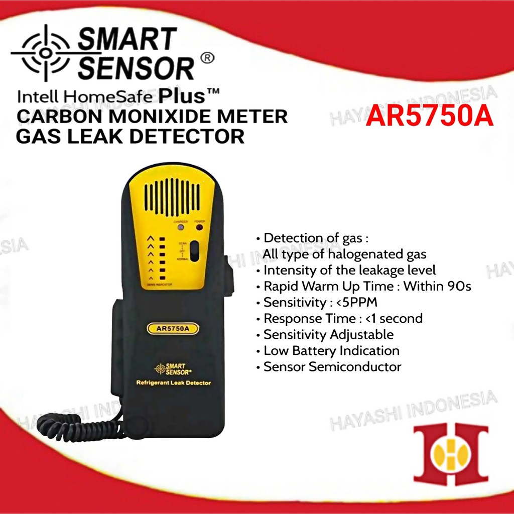 Gas Sensor Diteksi Kebocoran Carbon Monoxide Gas Detector AR5750A