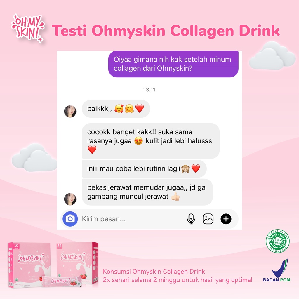 Oh My Skin! Collagen Beauty Drink BPOM / Collagen Drink Minuman Kesehatan mencerahkan kulit-8