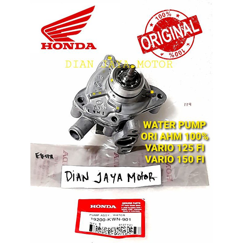 WATER PUMP WATERPOMP ASSY HONDA PNP VARIO 150 125 PCX ASLI PCX LOKAL 150 CC 2018 19200 KWN 901 ORI A