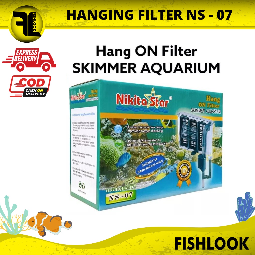 NIKITA STAR NS07 NS 07 SLIM hanging hang on filter gantung aquarium