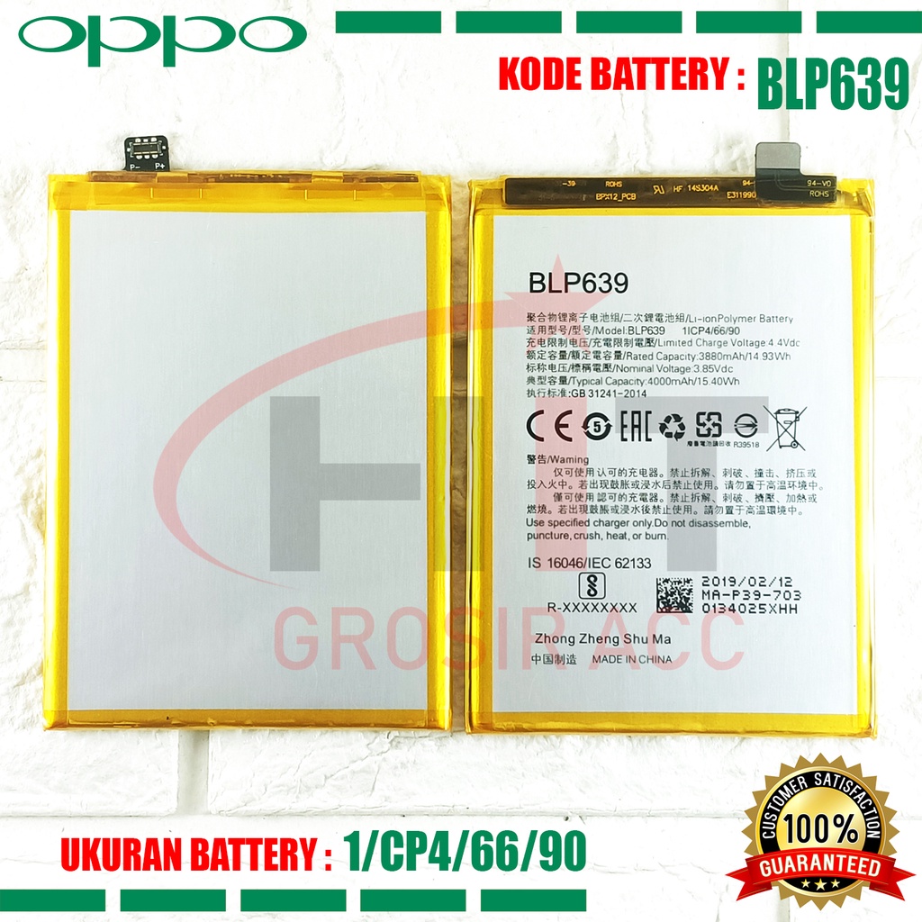 Baterai Battery Ori Oppo BLP639 Oppo R11+ / R11 Plus