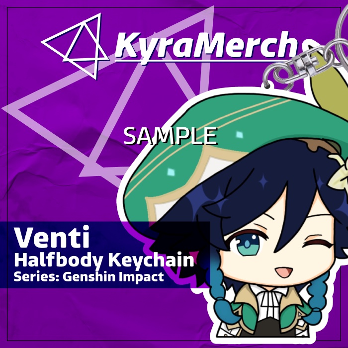 Keychain Halfbody Genshin Impact Venti
 | KyraMerch Anime Fanmerch Dealer
