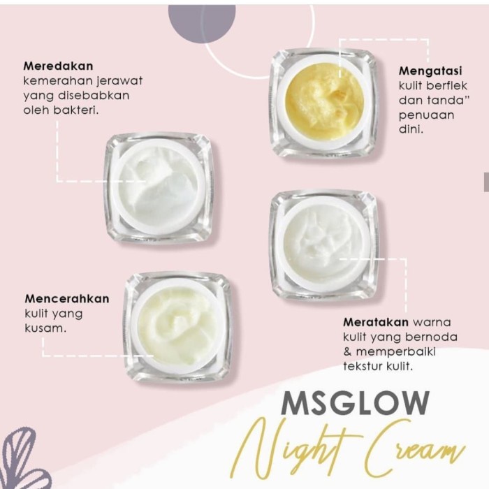 ECER CREAM MALAM MS GLOW / NIGHT CREAM MS GLOW / FACIAL WASH MS GLOW / DAY CREAM MS GLOW