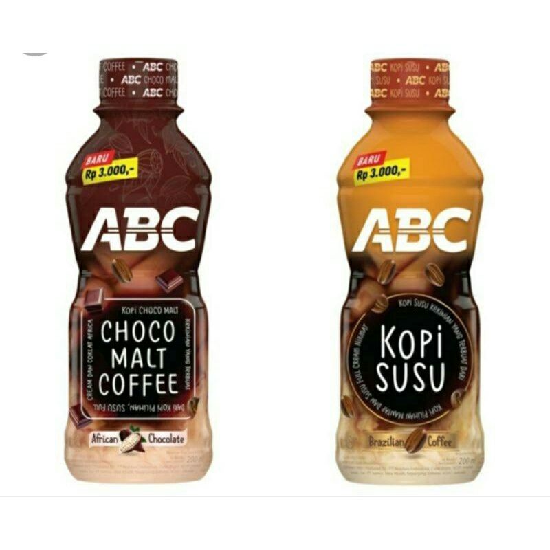 KOPI SUSU ABC 1 DUS  200ml x 24 BOTOL