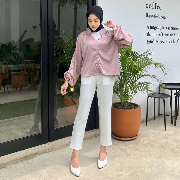 YUMI SCUBA PANTS CELANA KANTOR DAILY PREMIUM B607 CO