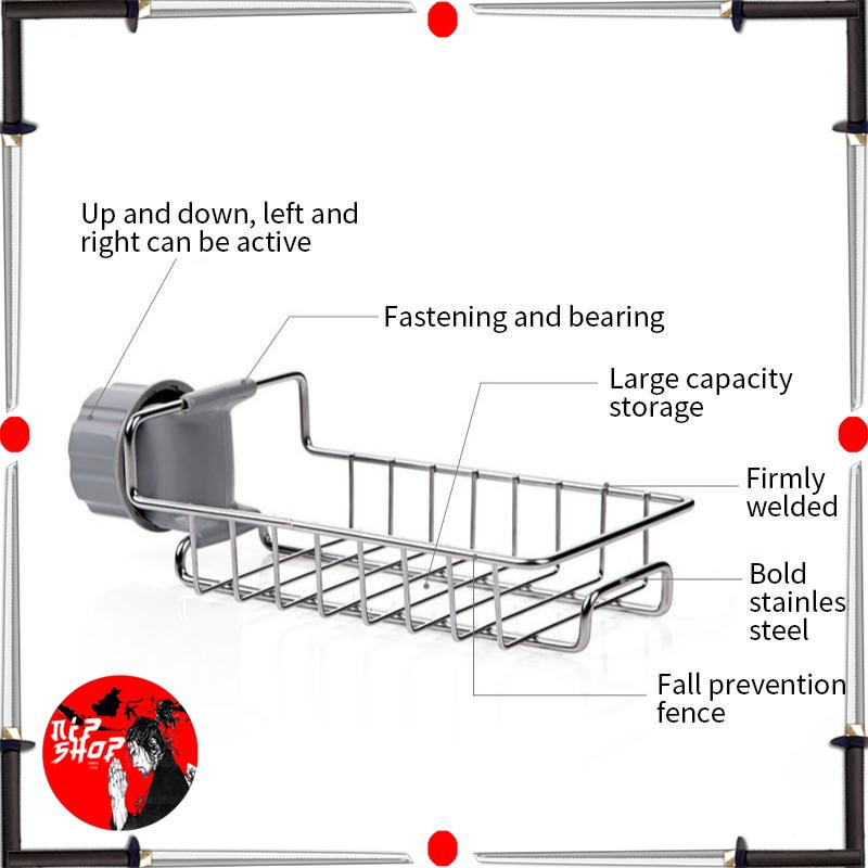 Stouge Rak Gantungan Barang Keran Air Peralatan Dapur Sabun