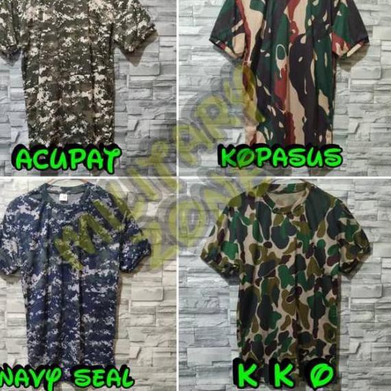 Termurah GROSIR BAJU KAOS LORENG LENGAN PENDEK TACTICAL CAMO OBLONG  BANDUNG ARMY LAPANGAN